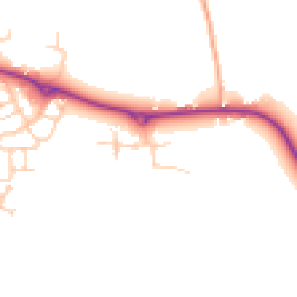 Daytime road noise heatmap for ME17 3TZ