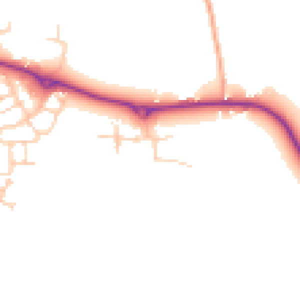 Daytime road noise heatmap for ME17 3UB