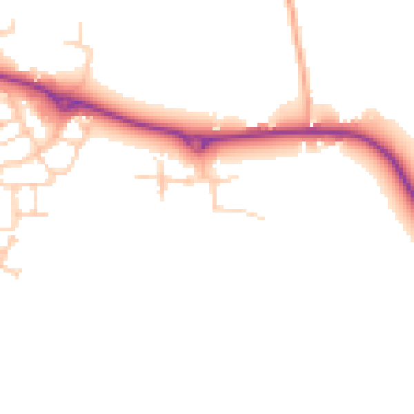 Daytime road noise heatmap for ME17 3UD