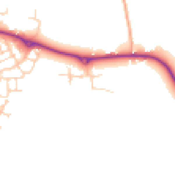 Daytime road noise heatmap for ME17 3UE