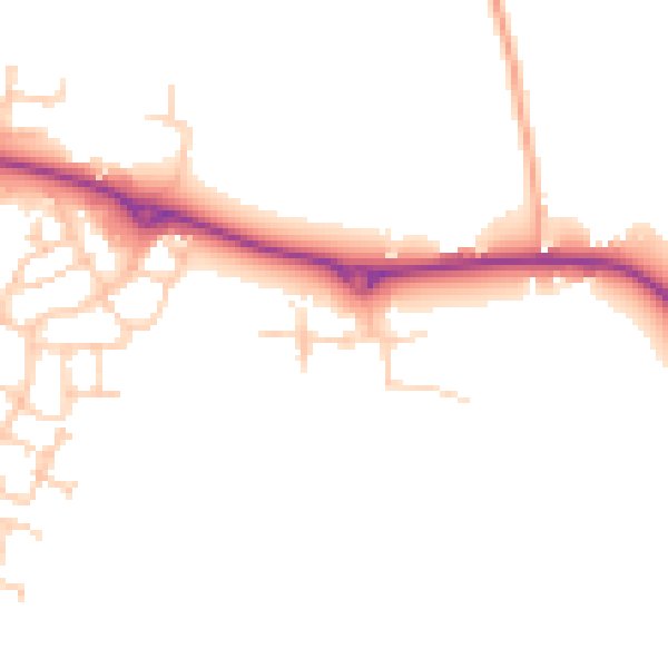 Daytime road noise heatmap for ME17 3UF