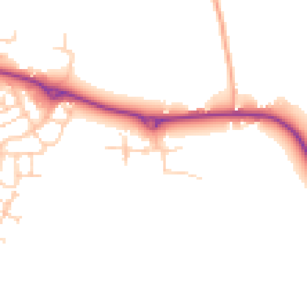 Daytime road noise heatmap for ME17 3UG
