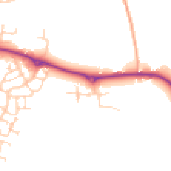 Daytime road noise heatmap for ME17 3UQ