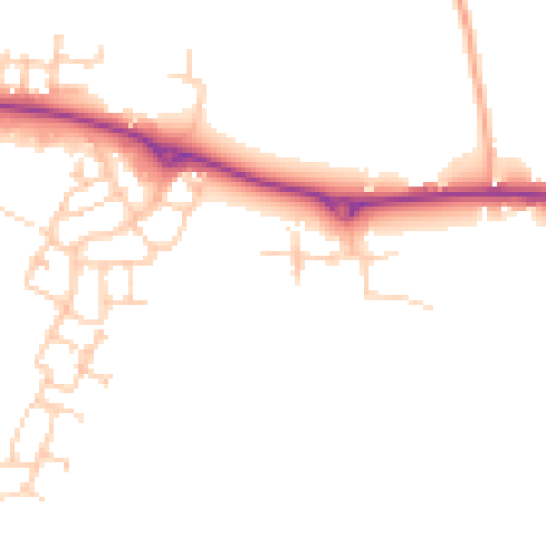 Daytime road noise heatmap for ME17 3UR