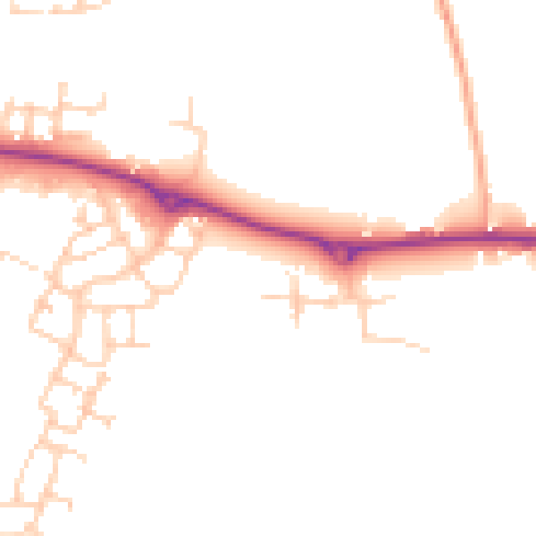 Daytime road noise heatmap for ME17 3UT