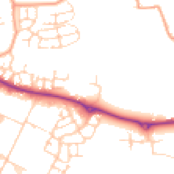 Daytime road noise heatmap for ME17 3UX