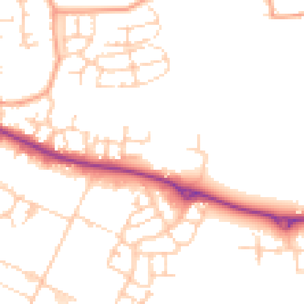 Daytime road noise heatmap for ME17 3UY