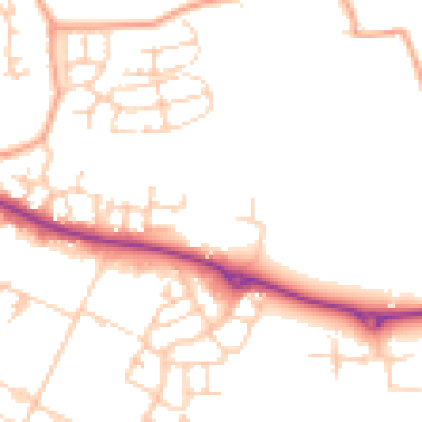 Daytime road noise heatmap for ME17 3XD