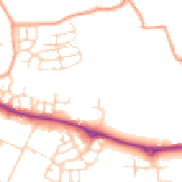 Daytime road noise heatmap for ME17 3XE