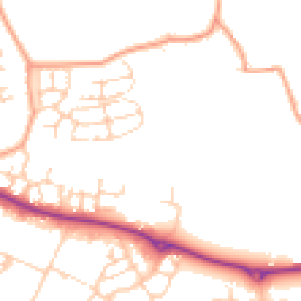 Daytime road noise heatmap for ME17 3XH