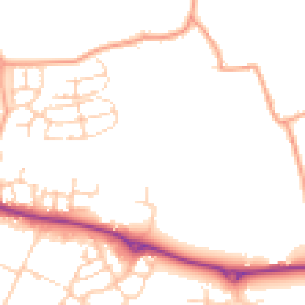 Daytime road noise heatmap for ME17 3XP