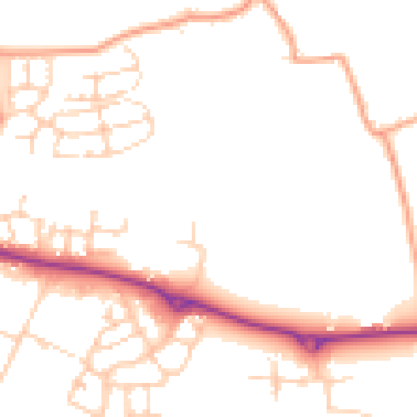 Daytime road noise heatmap for ME17 3XR