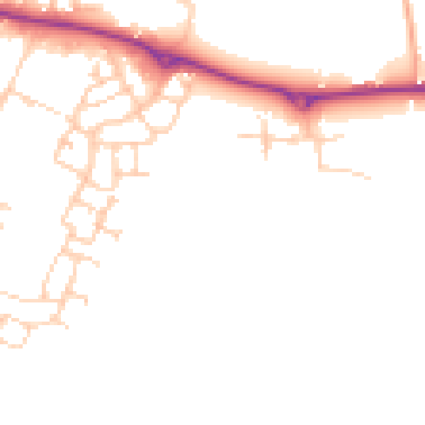 Daytime road noise heatmap for ME17 3YF
