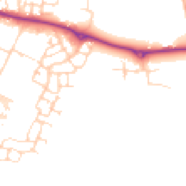Daytime road noise heatmap for ME17 3YQ