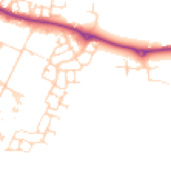 Daytime road noise heatmap for ME17 3YR