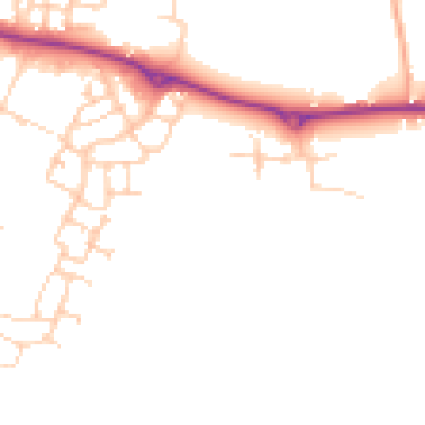 Daytime road noise heatmap for ME17 3YU