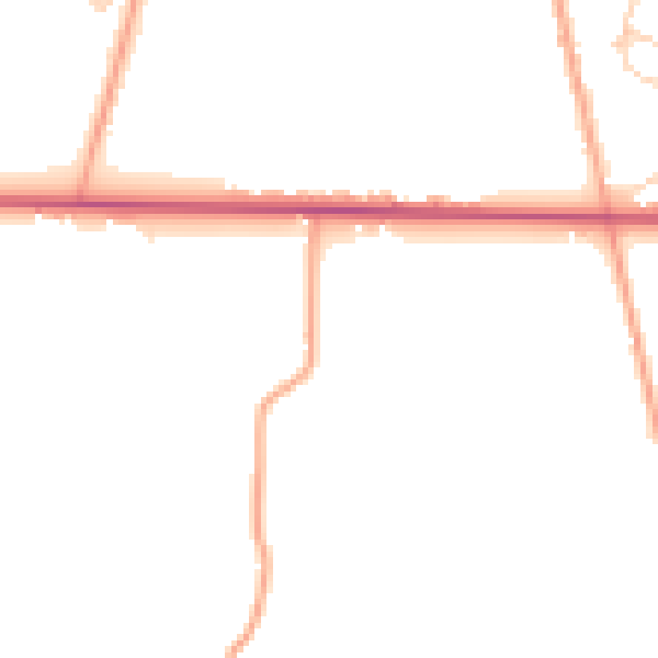 Daytime road noise heatmap for ME17 4AE