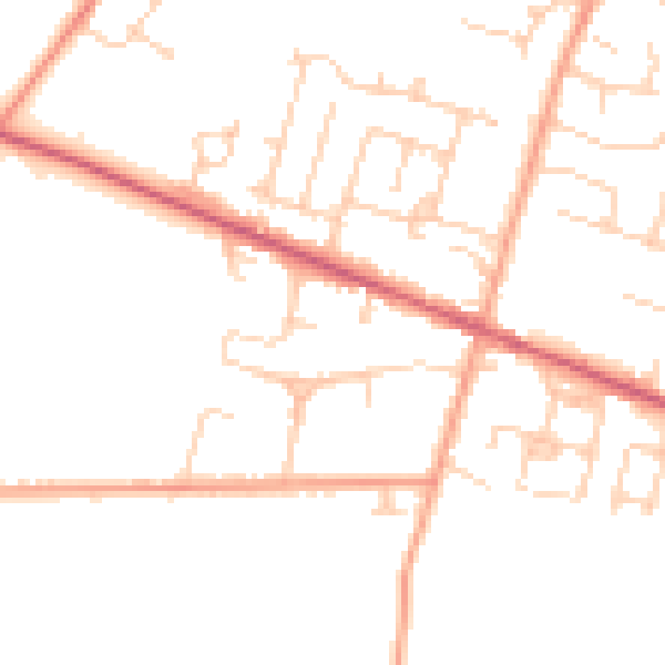 Daytime road noise heatmap for ME17 4DZ