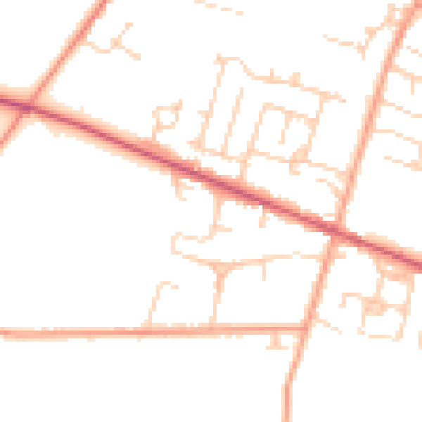 Daytime road noise heatmap for ME17 4EA