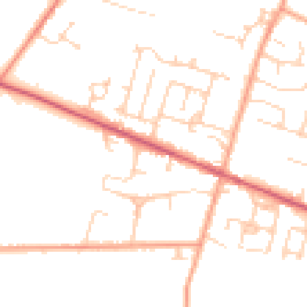 Daytime road noise heatmap for ME17 4EB