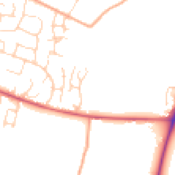 Daytime road noise heatmap for ME17 4FD