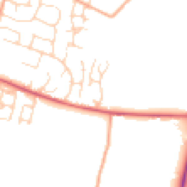 Daytime road noise heatmap for ME17 4FF