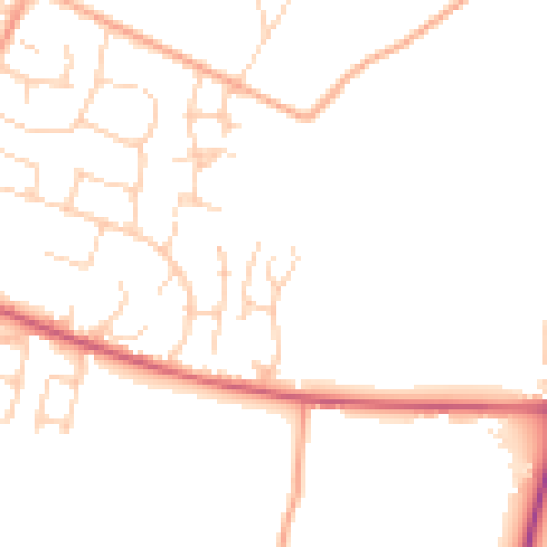 Daytime road noise heatmap for ME17 4FJ