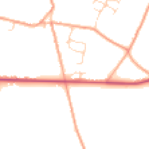 Daytime road noise heatmap for ME17 4GQ