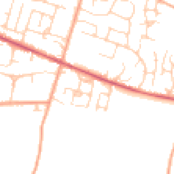 Daytime road noise heatmap for ME17 4GS