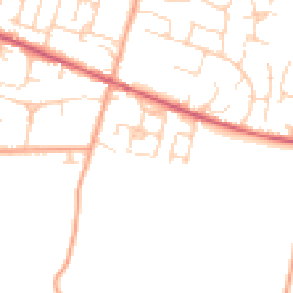 Daytime road noise heatmap for ME17 4GT