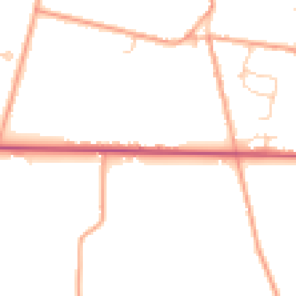 Daytime road noise heatmap for ME17 4HS