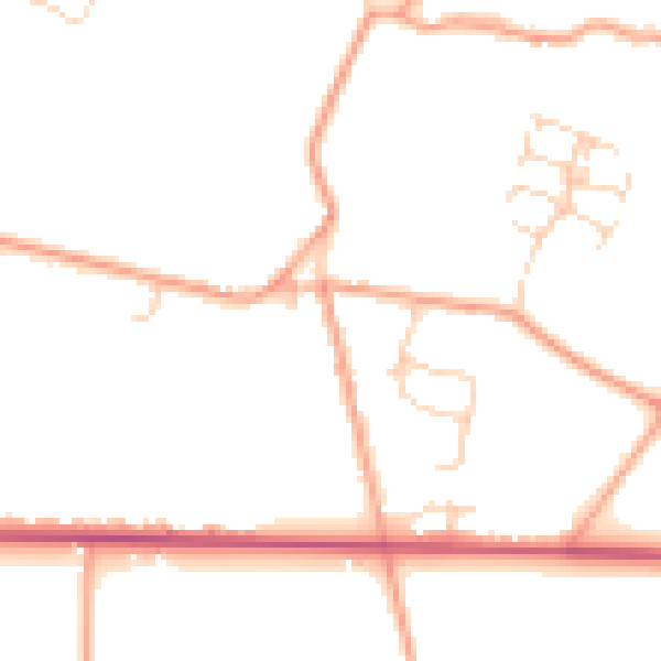Daytime road noise heatmap for ME17 4HW