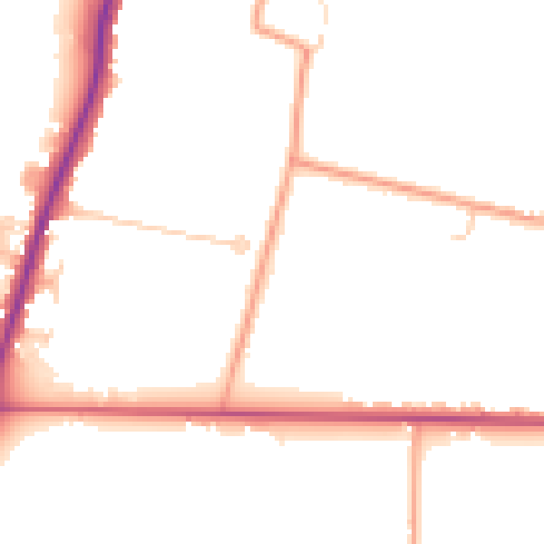 Daytime road noise heatmap for ME17 4HY
