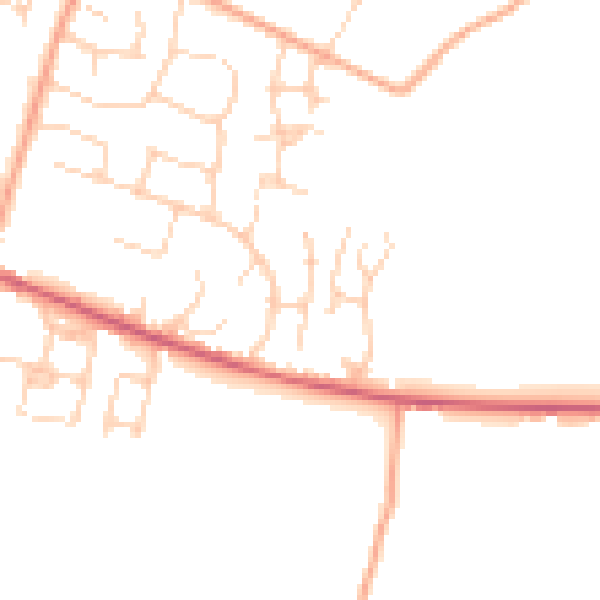 Daytime road noise heatmap for ME17 4JZ