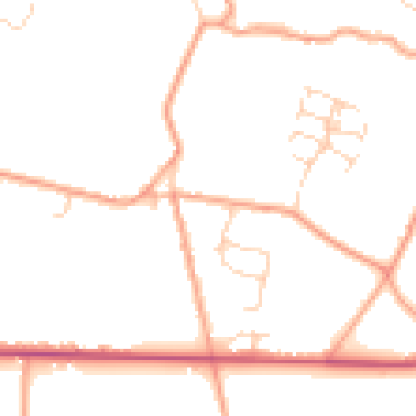 Daytime road noise heatmap for ME17 4LE