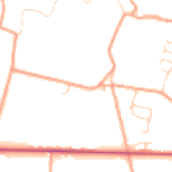 Daytime road noise heatmap for ME17 4LP