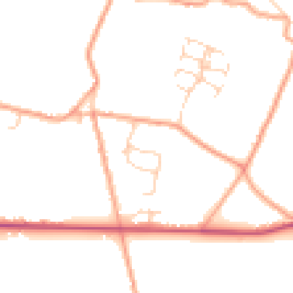 Daytime road noise heatmap for ME17 4LQ