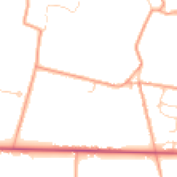 Daytime road noise heatmap for ME17 4LS