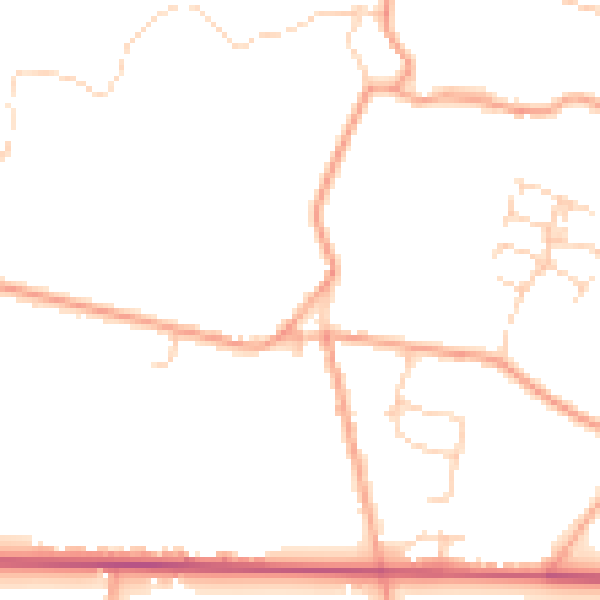 Daytime road noise heatmap for ME17 4LT