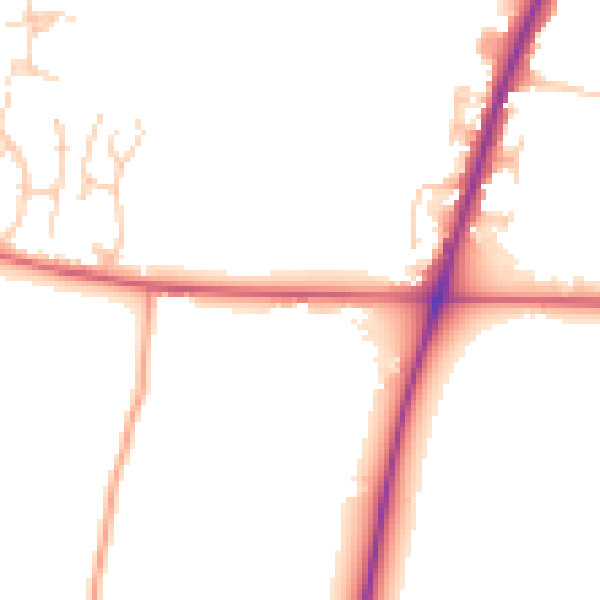 Daytime road noise heatmap for ME17 4NT