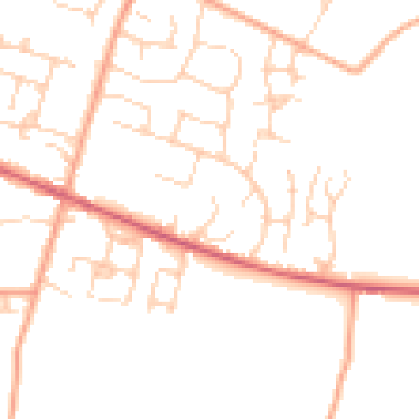 Daytime road noise heatmap for ME17 4QT