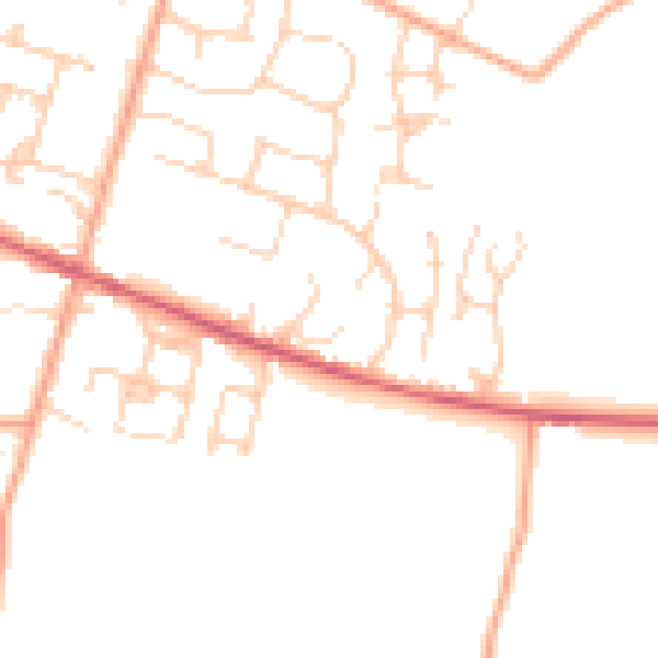 Daytime road noise heatmap for ME17 4QU