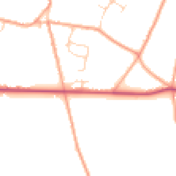 Daytime road noise heatmap for ME17 4SJ