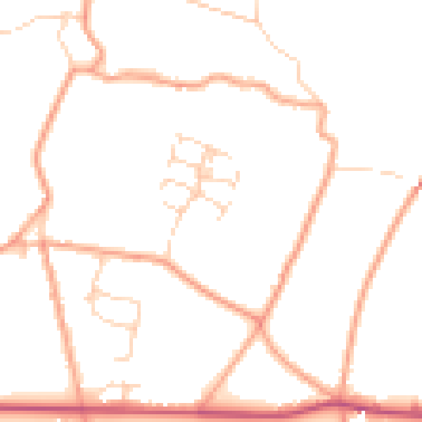Daytime road noise heatmap for ME17 4SY