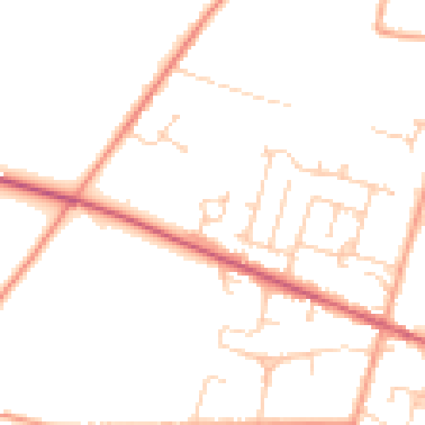Daytime road noise heatmap for ME17 4TT