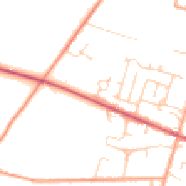 Daytime road noise heatmap for ME17 4TW
