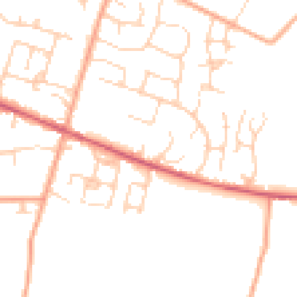 Daytime road noise heatmap for ME17 4TX