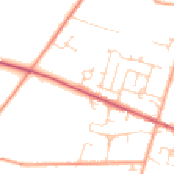 Daytime road noise heatmap for ME17 4TY