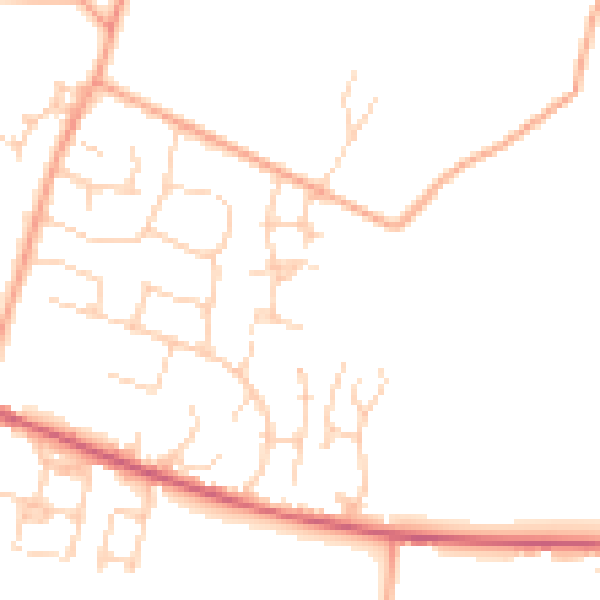 Daytime road noise heatmap for ME17 4UA