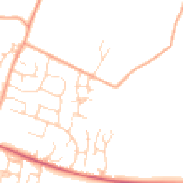 Daytime road noise heatmap for ME17 4UD